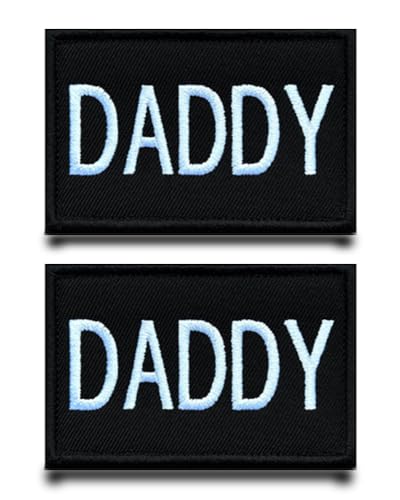 2 Stück"DADDY"Lustige Flagge Patch Abnehmbare Aufnäher mit Stickereiverschluss Applikation Taktisch Militär Patch für Kleidung Taschen Abzeichen Jacke Weste Rucksäcke von Tuyatezhi