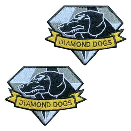 2 Stück Diamantenhund Taktisch Diensthund Abzeichen Flagge Patch Abnehmbare Aufnäher mit Klett Taktisch Militär Applikation für Blindenhunde Geschirrweste Diensthunde mittelgroße von Tuyatezhi