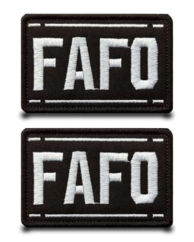 2 Stück FAFO Taktisch Patch Militär Abzeichen Aufnäher mit Klett Lustiger Flagge Applikation für Kleidung Rucksäcke Jacke Hundegeschirr Jeans Weste von Tuyatezhi