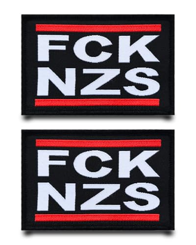 2 Stück FCK NZS Lustige Patch Abnehmbare Aufnäher mit Stickerei Taktische Militär Flagge Patch Applikation für Taschen Jacke Weste Kleidung Baseballkappe Rucksäcke Draussen von Tuyatezhi