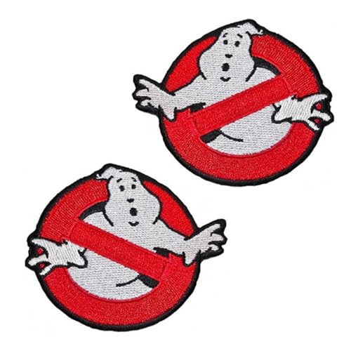 2 Stück Kompatibel mit Ghostbusters Komisch Flagge Patch Bügelbild Aufbügler Iron on Flicken Taktisch Militär Applikation für Kleidung Taschen Weste Jacke Rucksäcke von Tuyatezhi