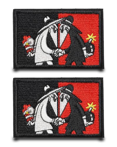 2 Stück Humor Mit Sprengstoff Lustige Flagge Patch klett Taktisch Stickerei Abnehmbare Aufnäher mit Klettverschluss Applikation für Kleidung Jacke Weste Rucksäcke Baseballkappe von Tuyatezhi