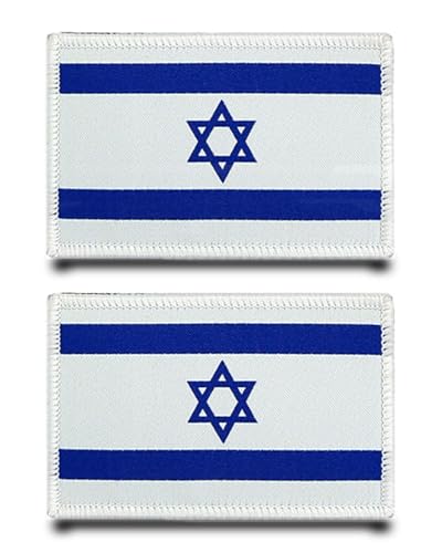 2 Stück Israelisch Lustige Patch Abnehmbare Aufnäher mit Nylon Taktische Flagge Patch Applikation für Baseballkappe Taschen Jacke Rucksäcke Draussen Weste Kleidung von Tuyatezhi