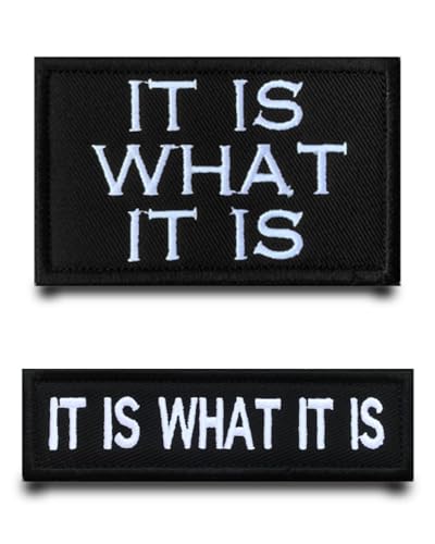 2 Stück"It Is What It Is"Lustige Flagge Patch Abnehmbare Aufnäher mit Klettverschluss Applikation Taktisch Militär Patch für Taschen Kleidung Abzeichen Weste Rucksäcke Jacke von Tuyatezhi