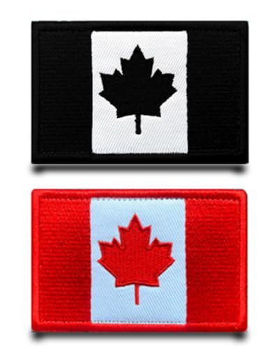 2 Stück Kanada Flagge-Patch Klett Taktische Militär Patch,Aufnäher Mit Klettverschluss Airsoft Patch Für Rucksäcke Taktische Kleidung Jacke Klettbänder Taschen Abzeichen von Tuyatezhi