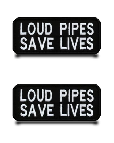 2 Stück LOUD PIPES SAVE LIVES Lustige Patch Abnehmbare Aufnäher mit Klettverschluss Taktische Militär Flagge Patch Applikation für Taschen Jacke Weste Kleidung Baseballkappe Rucksäcke Draussen von Tuyatezhi