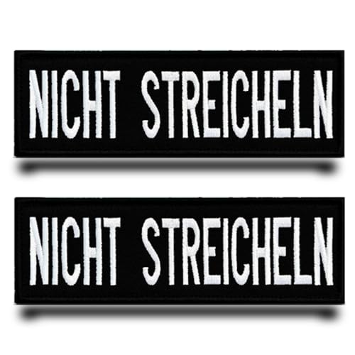 2 Stück "Nicht Streicheln" Flagge Patch Abnehmbare Aufnäher mit Klettverschluss Taktisch Militär Patch Applikation für Kleidung Taschen Weste Jacke Rucksäcke von Tuyatezhi