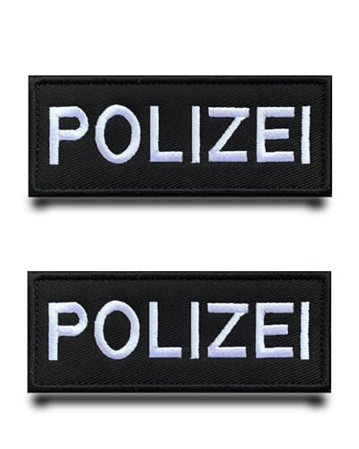 2 Stück"Polizei"Flagge Patch Abnehmbare Aufnäher mit Stickereiverschluss Applikation Taktisch Militär Patch für Taschen Kleidung Abzeichen Weste Rucksäcke Jacke von Tuyatezhi