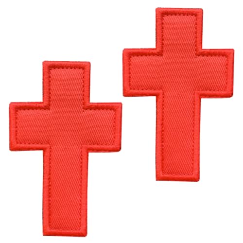 2 Stück Rotes Medizinisch Kreuz Lustige Patch Abnehmbare Aufnäher mit Stickerei Taktische Militär Flagge Patch Applikation für Taschen Jacke Weste Kleidung Baseballkappe Rucksäcke Draussen von Tuyatezhi