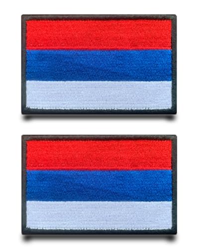 2 Stück Russland Flagge-Patch Stickerei Taktische Militär Russia Patch, Aufnäher Mit Nylon Airsoft Patch Für Stickereibänder Jacke Rucksäcke Taktische Kleidung Taschen Abzeichen von Tuyatezhi