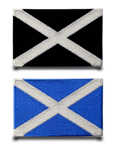 2 Stück Schottland Flagge-Patch Stickerei Taktische Militär Scotland Patch, Aufnäher Mit Nylon Airsoft Patch Für Stickereibänder Jacke Rucksäcke Taktische Kleidung Taschen Abzeichen von Tuyatezhi