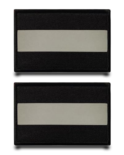 2 Stück Schwarz Reflektierend Lustige Patch Abnehmbare Aufnäher mit Nylon Taktische Flagge Patch Applikation für Kleidung Baseballkappe Taschen Jacke Rucksäcke Draussen Weste von Tuyatezhi