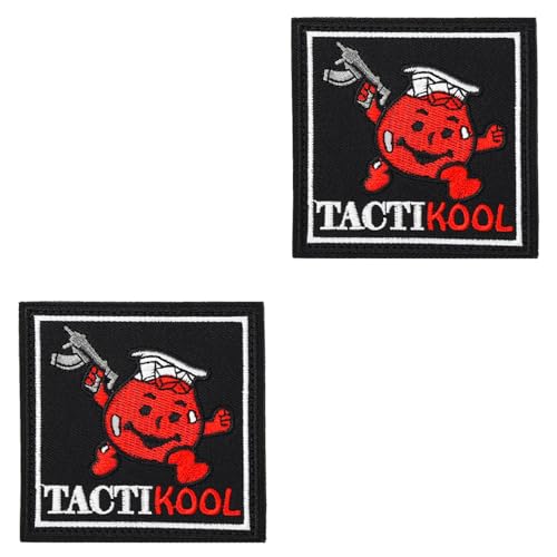 2 Stück Tactikool Taktische Werkzeug Stickerei Patch Flagge Abzeichen Lustiger Taktische Aufnäher Nylon Militär Applikation für Kleidung Hut Jacke Taschen Rucksäcke Weste Jeans von Tuyatezhi