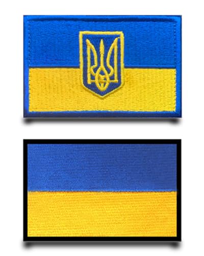 2 Stück Ukraine Flagge-Patch Klett Taktische Militär Goldene Dreieck Patch,Aufnäher Mit Klettverschluss Airsoft Patch Für Jacke Klettbänder Taschen Abzeichen Rucksäcke Taktische Kleidung von Tuyatezhi