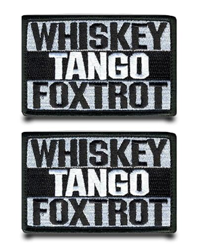 2 Stück WHISKEY TANGO FOXTROT Lustige Patch Abnehmbare Aufnäher mit Klettverschluss Taktische Militär Flagge Patch Applikation für Jacke Weste Kleidung Baseballkappe Rucksäcke Draussen Taschen von Tuyatezhi