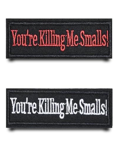 2 Stück "You're Killing Me Smalls!" Klettverschluss-Aufnäher, lustiger Verschluss, taktisches, buntes gesticktes Emblem, abnehmbare Militär-Applikation für Kleidung, Hüte, Jacken, Rucksäcke, Westen, von Tuyatezhi