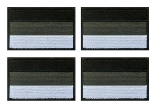 4 Stück Grau Mini Deutschland Flagge Patch Klett Taktische Militär Patch,Aufnäher mit Klettverschluss Airsoft Patch für Taktische Kleidung Jacke Klettbänder Taschen Abzeichen Rucksäcke von Tuyatezhi