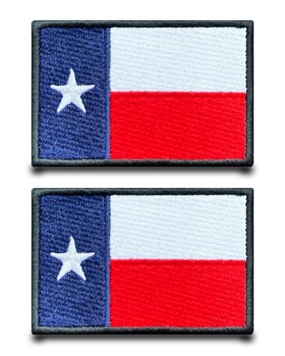 Aufnäher, Motiv: Texas-Flagge, bestickt, zum Aufbügeln oder Aufnähen, taktische große Aufnäher für Jeans, Mützen, Rucksäcke, Jacken, Westen, Taschen, Kleidung, 2 Stück von Tuyatezhi