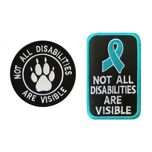 Aufnäher mit Aufschrift "Not All Disabilities are Visible Service" für Hundegeschirr, Rucksäcke, Kleidung, Jacken, Hüte, 2 Stück von Tuyatezhi