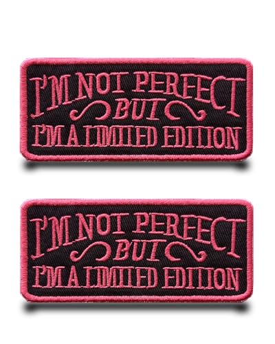 Lustiger Aufnäher mit Aufschrift "I'm Not Perfect", Militär-Stil, bestickt, zum Aufbügeln oder Aufnähen, für Kleidung, Jeans, Mützen, Rucksäcke, Jacken, Westen, Taschen, 2 Stück von Tuyatezhi