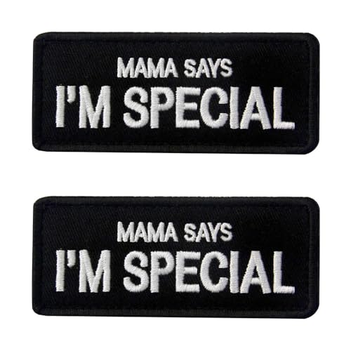 Lustiger Aufnäher mit Aufschrift "Mama Says I'm Special", taktische Aufnäher, voll bestickte Emblem-Applikationen, Schlaufe und Klettverschluss, Militärflagge, für Kleidung, Jacken, Rucksäcke, Westen, von Tuyatezhi