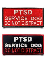 PTSD Diensthunde-Patches mit Klettverschluss, Militär, bestickter Verschluss, Arbeitshund, Emblem für Hundekleidung, Geschirr, Westen, Halsband, Rucksäcke, große Hunde, 2 Stück von Tuyatezhi