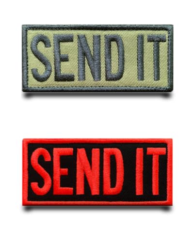 Send IT Lustige Aufnäher, taktische Aufnäher, voll bestickte Emblem-Applikationen, Schlaufe und Klettverschluss, Militärflaggen-Patch für Rucksäcke, Westen, Taschen, Kleidung, Jacken, Jeans, Mützen, von Tuyatezhi