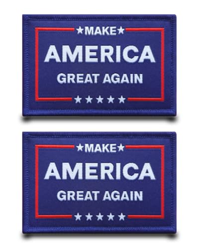 Taktische Stickerei-Aufnäher, Motiv: Make America Great Again, voll bestickte Applikationen, taktische Schlaufe und Haken, Militärflagge, für Rucksäcke, Kleidung, Jacken, Westen, Taschen, Jeans, Hüte von Tuyatezhi