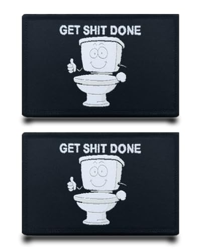 Taktische Stickerei mit Aufschrift "Get Shit Done", voll bestickte Applikationen, taktische Schlaufe und Haken, Militär-Flagge, für Rucksäcke, Kleidung, Jacken, Westen, Taschen, Jeans, Mützen, Hüte von Tuyatezhi