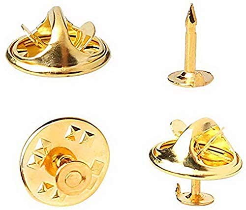 Tweal Pin Backs,50 Paare Schmetterling Kupplung mit Blanko Pins für DIY Schmuck Machen,Gold von Tweal