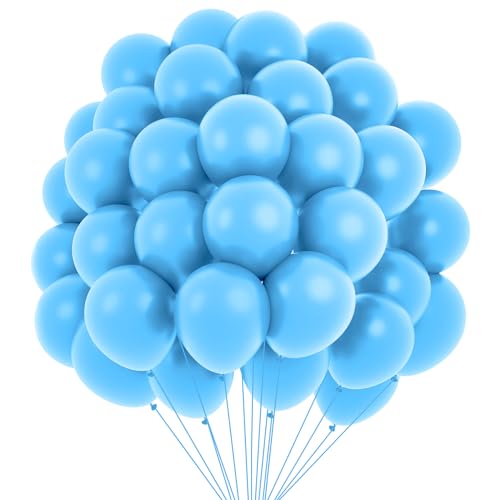 Luftballons Blau Luftballons Hellblau 100 Stück Deko Blaue Luftballon Blau Balonen Für Geburtstag Blue Ballon Geburtstag Deko Christmas Blau Luftballons Party Deko Blau Luftballon Girlande von Twidels