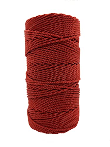 Twine By Design #36 100% 3-strängiges gedrehtes Garn (rot). von Twine by Design