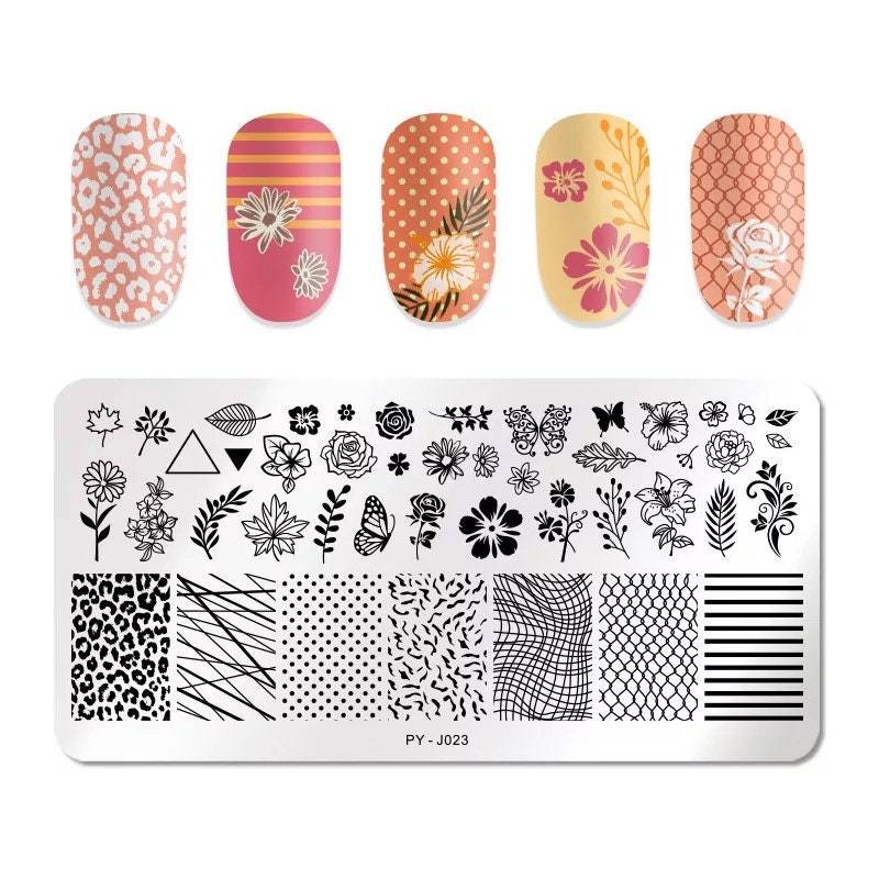 Blumen Und Muster Nail Art Stamping Platte Nagel Stempel Für Diy Maniküre Werkzeug Plate von TwistedRealityCrafts