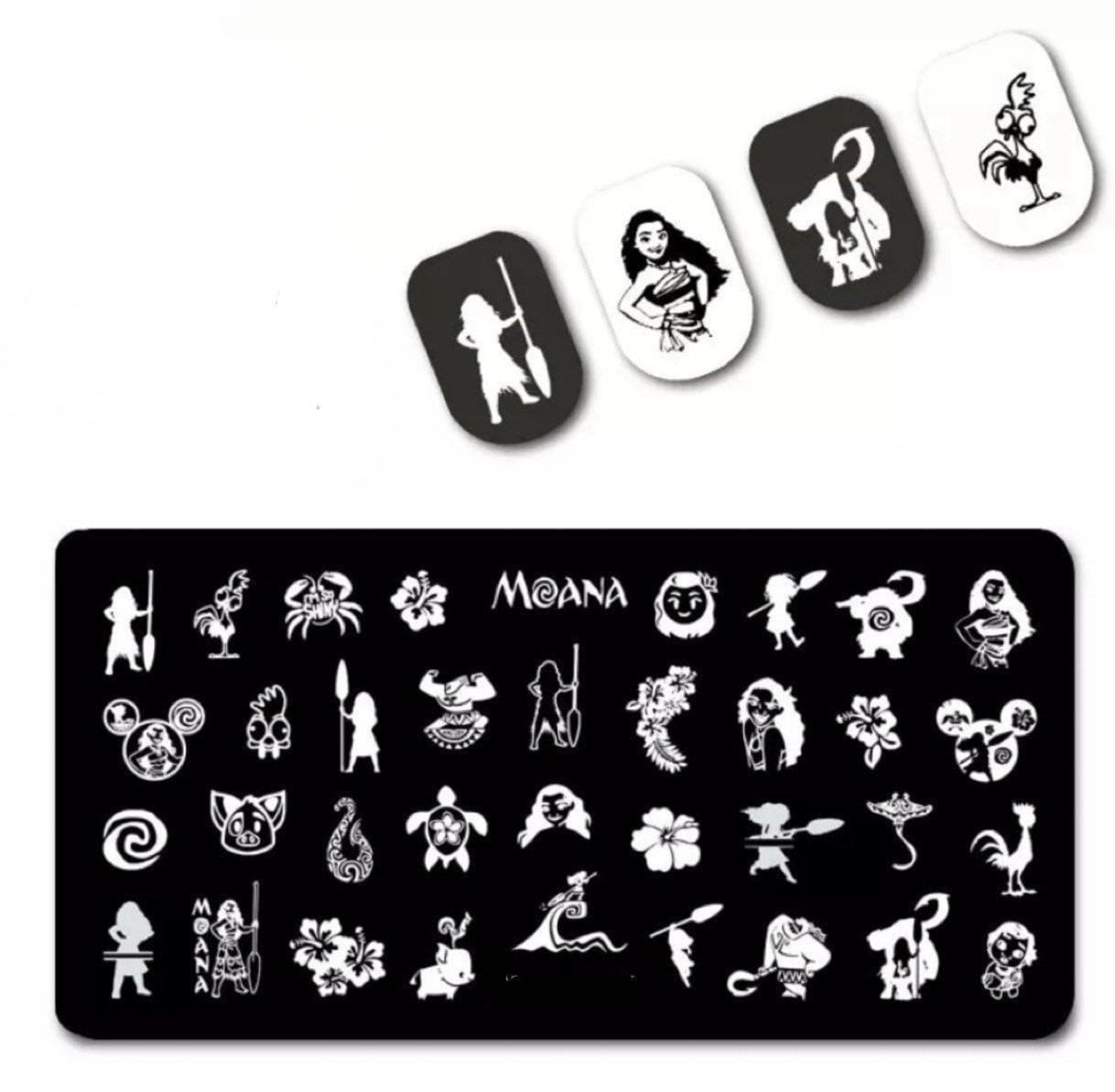 Moana Stempel Für Diy Maniküre Art Nail Stamping Tool Platte von TwistedRealityCrafts