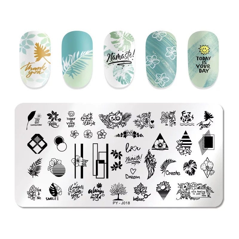 Wildes Leben Nail Art Stamping Platte Nagel Stempel Für Diy Maniküre Werkzeug Plate von TwistedRealityCrafts