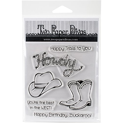 Zwei Papier Divas Zwei Papier Divas Clear Stamps Bluetooth X 4.5-inch-Howdy, andere, Mehrfarbig von Two Paper Divas