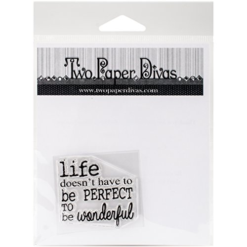 Zwei Papier divastwo Divas Clear Stamps 6 x 4.5-inch-Life muss Nicht perfekt Sein, andere, Mehrfarbig von Two Paper Divas