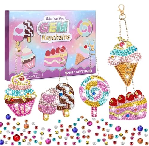 Txeouse Basteln Mädchen 6 7 8 9 10 11 12 Jahre, Bastelset Kinder ab 6 Jahre Diamond Painting Kinder Geschenke für Mädchen 5D-Diamant-Malen nach Zahlen Kunstsets Diy Bastelset Kinder von Txeouse