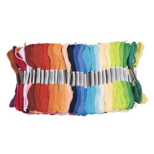 150 Farben 6-strängiges Stickgarn, Polyester-Stickgarn, Bastelgarn Für DIY-Nähwerkzeug von Tyenaza