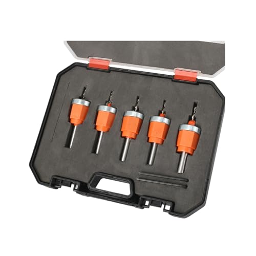 5Pcs 8mm Heavy Duty Countersunk Drill Puncher Bit Set, Portable Banding Punching Handheld Metal Punching Tool (5 Pcs) von Tyenaza