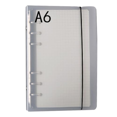 A6 Binder, Mattierte Oberfläche Klare Notizbuchbinder 6 Löcher Tragbarer Notizbuchbinder Ringbuchordner Ringbinder, A6 Ringbuch Für Schulnotizen Und Reisetagebüche(A6) von Tyenaza