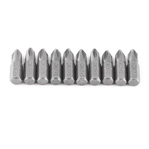 Schraubendreher Bits, 10 Stück 25mm Länge 1/4 Zoll Sechskant Schaft Magnetische PH2 Kreuz Kopf Schraubendreher Bits von Tyenaza