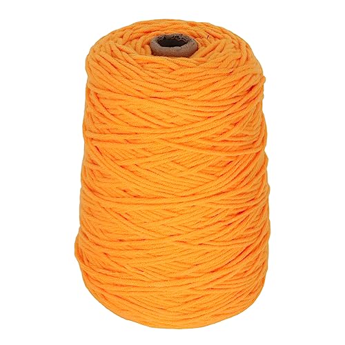 Tufting-Garn, Orange Teppichherstellungsgarn, 437 Yards Lang, 0,2 Zoll Breit, Schrumpffestes Baumwoll-Polyester-Teppichstrickgarn Für Handwerkliches DIY-Weben von Tyenaza