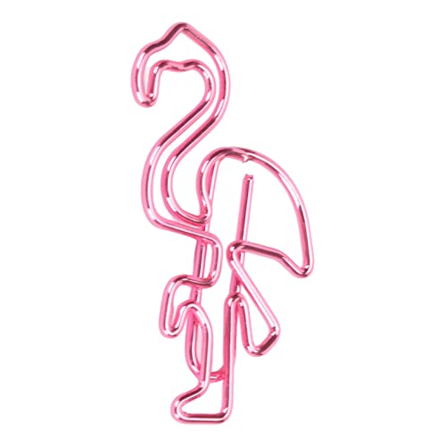 Tyenaza 100 Stück Flamingo-Büroklammer, niedliche Tierform, Datei, Notizen, Seitenmarkierungsklammern, Lesezeichen für Lesezeichen, Fotos, stationäres Scrapbooking (Violett) von Tyenaza