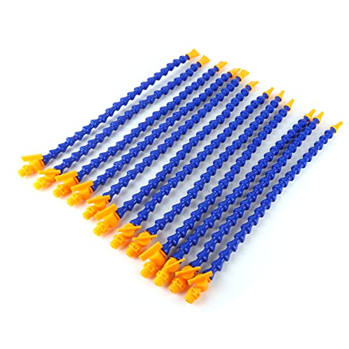 Tyenaza 12-teiliges Flexibles Kühlmittelrohr-Set – Vielseitiges Wasser-Öl-Kühlmittelschlauch-Set Für CNC-Drehmaschinen (blau/orange) von Tyenaza