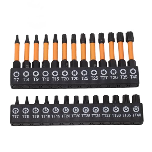 Tyenaza 26-teiliges Schraubendreher-Bit, Torx-Schraubendreher-Bit-Set, Star S2 Legierter Stahl 1/4-Zoll-Sechskantschaft-Schraubendreher-Bit Für Wartung von Tyenaza