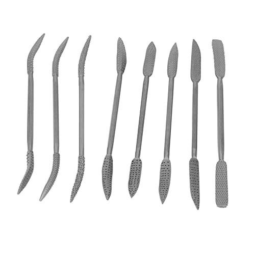 Tyenaza 8-teilige Holzfeilen und Raspeln, 20,3 cm doppelseitiges Riffler-Holzraspel-Feilen-Set Handware-Werkzeuge zum Schnitzen von Holzbearbeitung und Polieren von Tyenaza