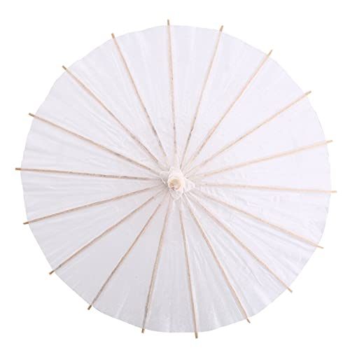 Tyenaza Hochzeits-Papierschirm, japanischer Regenschirm, dekorativer weißer Papierschirm, für Brautparty-Dekoration, Foto, Cosplay-Requisite(30cm) von Tyenaza