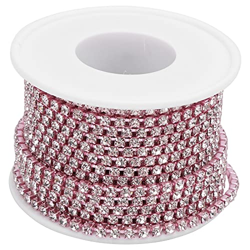 Tyenaza Strasskette, glänzende modische Kristall-Strasskette zum Aufnähen, dünne Krallen, Bastelarbeiten, weißes Glas, Strassbesatz, Zubehör für selbstgemachte Brautkleider, (SS12 Pink Klauenkette) Tyenaza Strasskette, glänzende modische Kristall-Strasskette zum Aufnähen, dünne Krallen, Bastelarbeiten, weißes Glas, Strassbesatz, Zubehör für selbstgemachte Brautkleider, (SS12 Pink Klauenkette) von Tyenaza