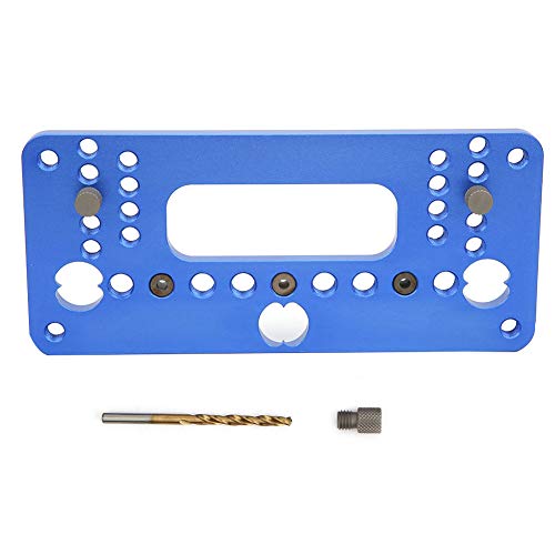 Tyenaza Woodworking Jig Loch Opener, Puncher Blue Aluminium -Legierungslokator mit Schraubendreher 08610a Typ von Tyenaza